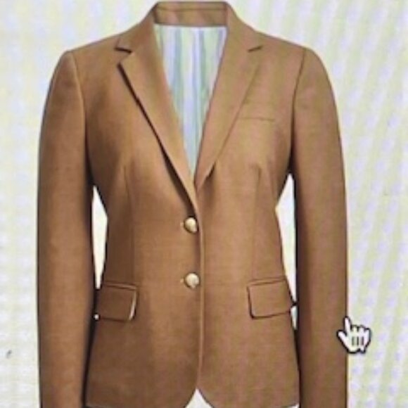 J. Crew Factory Jackets & Blazers - J. Crew Original Schoolboy Blazer Wool Blend Camel -  New - Size 6